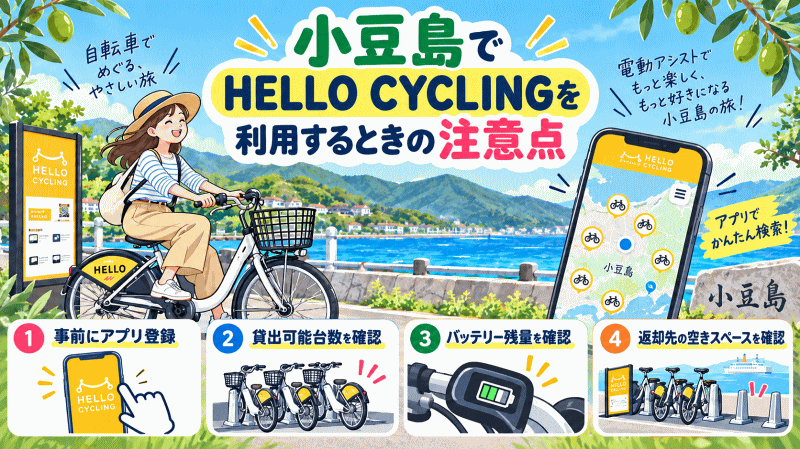 小豆島HELLOCYCLING利用時の注意